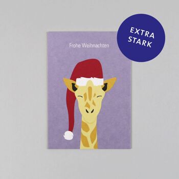 Carte postale Gitte girafe en carton pulpe de bois 1