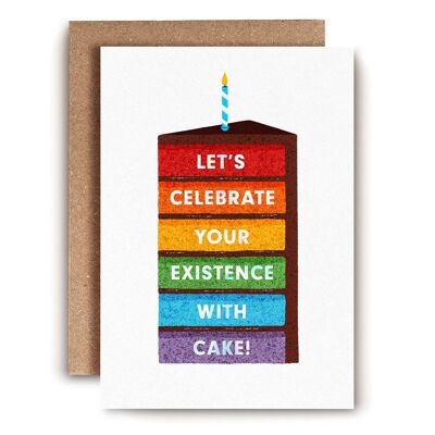 Rainbow Cake Birthday  Card