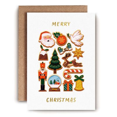 Festive Biscuits Christmas Card
