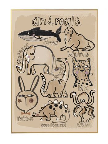 AFFICHE collection animaux 50X70CM 1