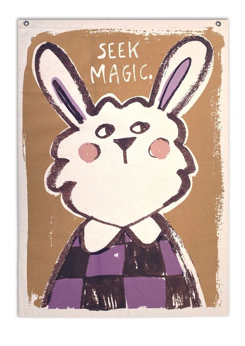 Organic Cotton/Canvas wallhanging/seek magic 100X70CM