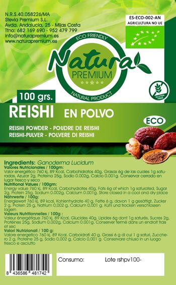 REISHI POUDRE 100 GRS BIO 2