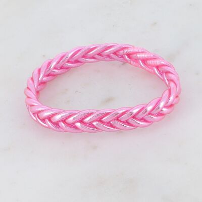 Brazalete budista trenzado talla S - Rosa pálido