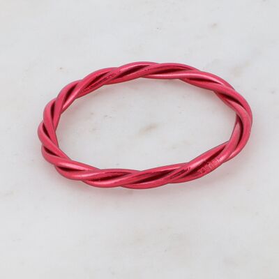 Brazalete Budista Twisted talla XL - Rojo oscuro