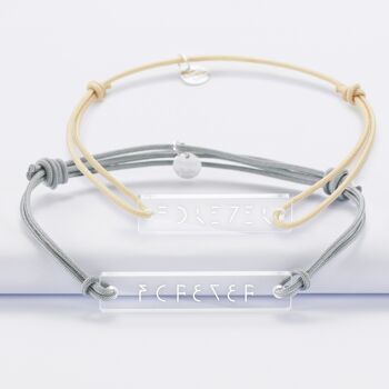 Duo de bracelets inséparables médailles gravées acrylique - Edition spéciale "Forever" 1