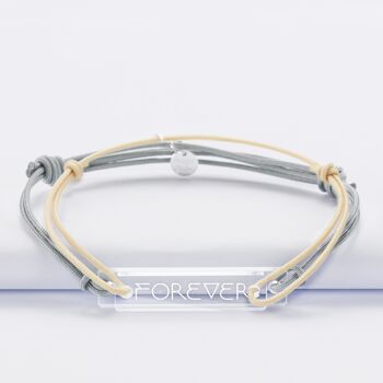 Duo de bracelets inséparables médailles gravées acrylique - Edition spéciale "Forever" 2