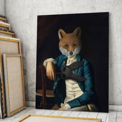 The Masked Fox, Limited Edition, 18x24inch Canvas, Fine Art Print