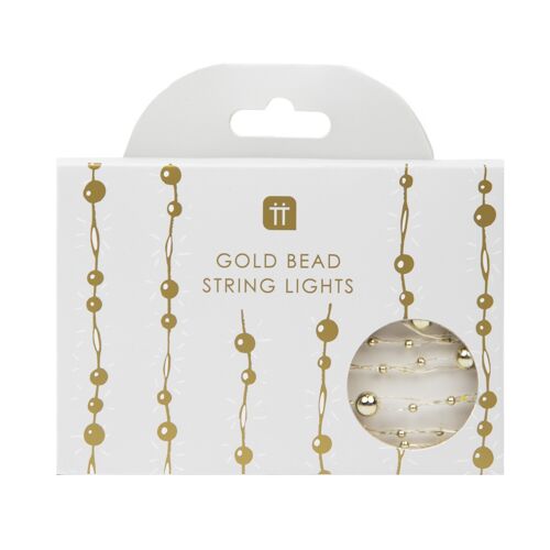 Gold Bead LED String Lights - 3m