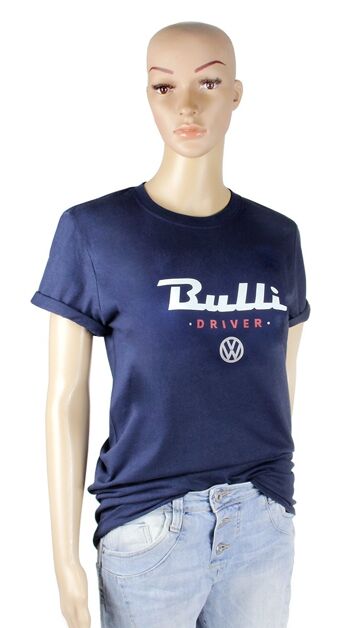 VOLKSWAGEN BUS VW T1 Bus Unisex T-Shirt (S) - Bulli Driver/blau 3
