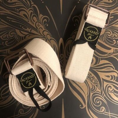 New! VACKRALIV YOGA ECO YOGA STRETCH STRAP, natur