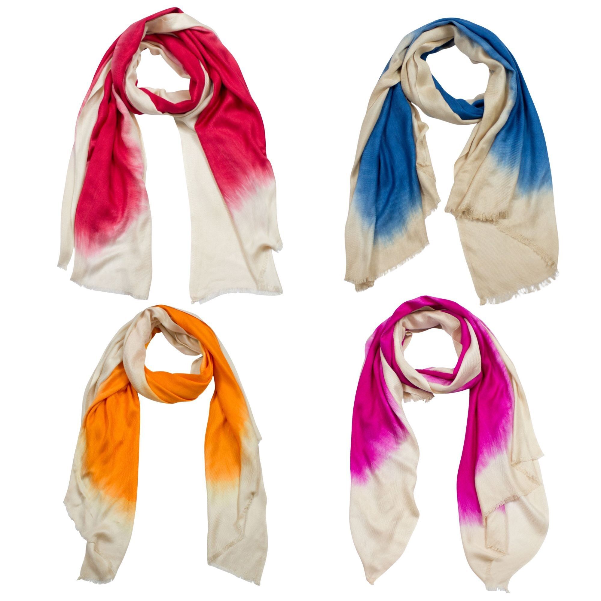 Sciarpa invernale con sfumature di colore. Sciarpa Donna Mir Fai da Te Effetto Colore