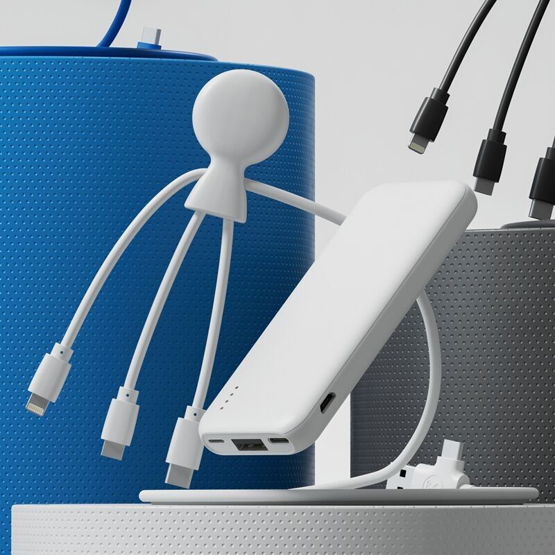 🔋Power Bank 7000mAh Mr Bio Pack Long 1m HEPTA - Blanc 🔋