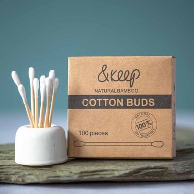 &Keep Bamboo Cotton Buds - Pack of 100
