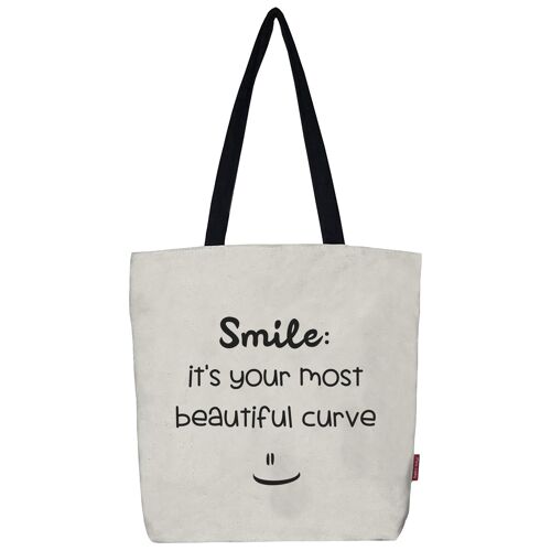 Tote bag, 100% cotton, "Smile" model