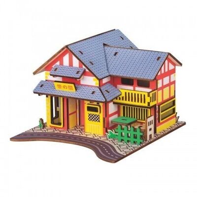 Kit de construcción Casa de té - color madera