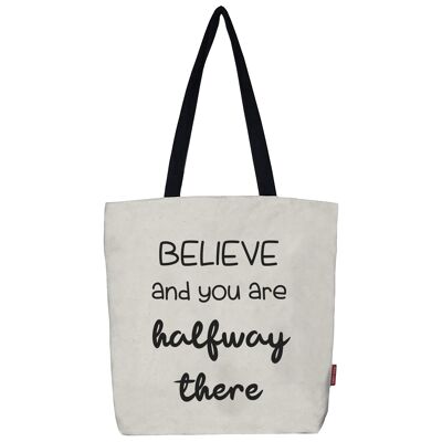 Tote bag, 100% cotton, "Believe" model