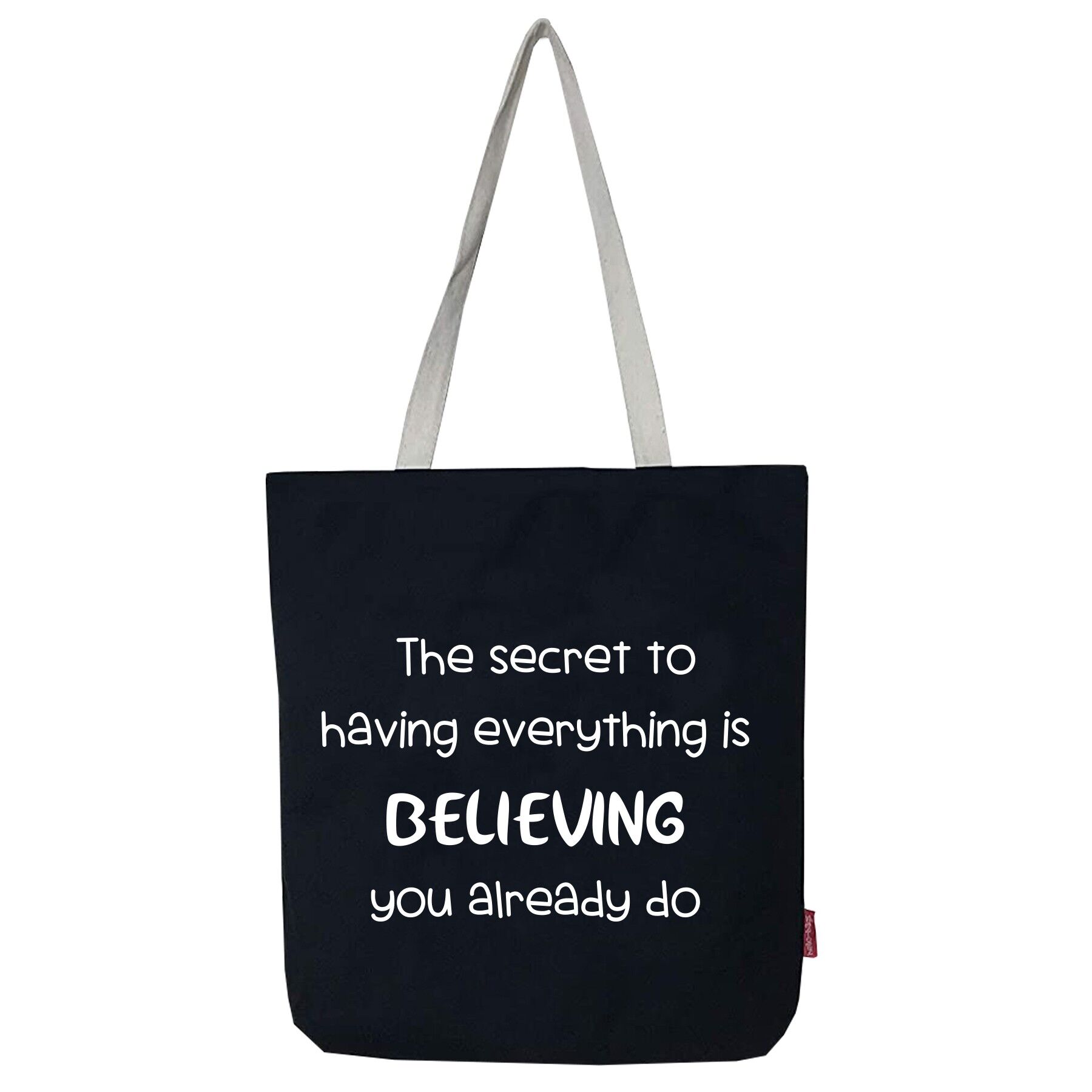 Borsa tote, 100% cotone, modello "The secret".