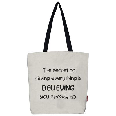 Tote bag, 100% cotton, "The secret" model