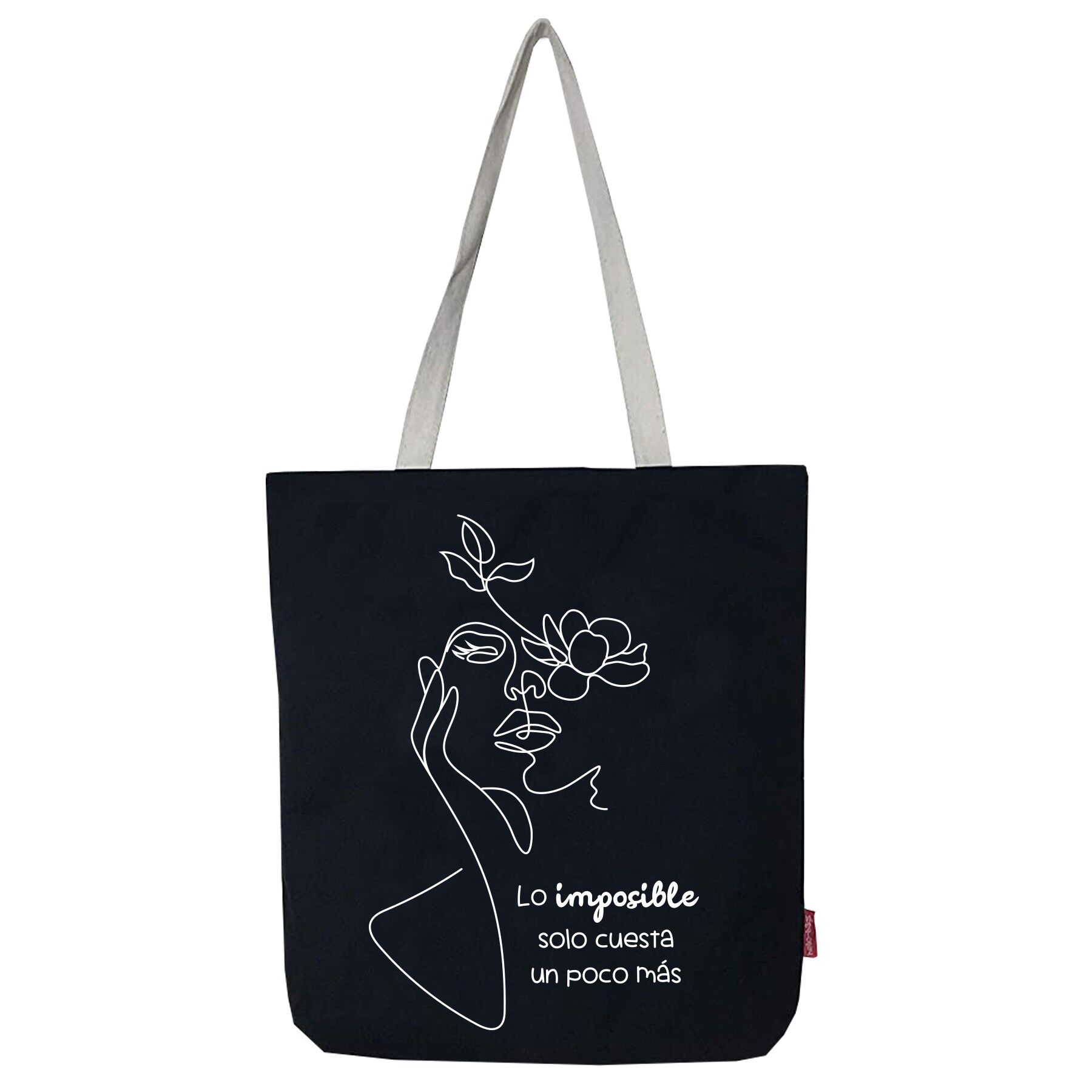 Borsa tote, 100% cotone, modello "L'impossibile".