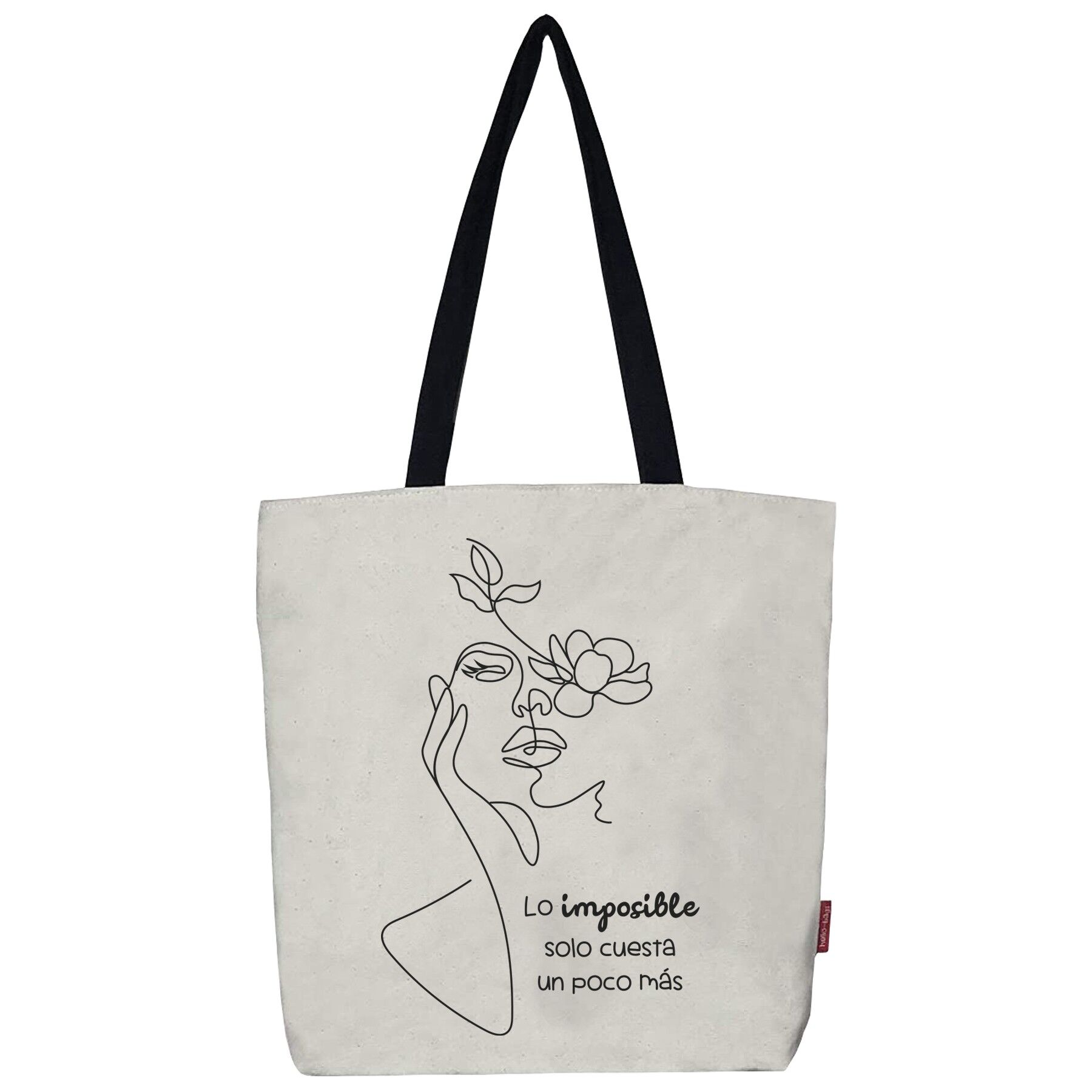 Borsa tote, 100% cotone, modello "L'impossibile".