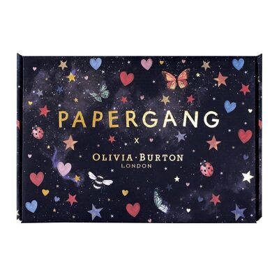 Papergang : Une boîte de sélection de papeterie - Night Garden avec Olivia Burton Edition
