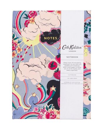 Cath Kidston Silver Linings Carnet A5 relié en tissu (6197) 1