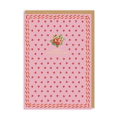 Happy Valentine's Day - Flower Pin Card
