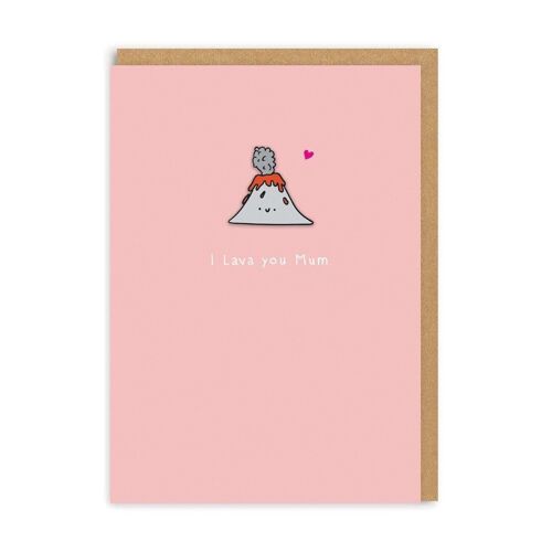 I Lava You Mum Enamel Pin Greeting Card (5113)