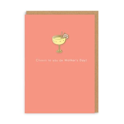 Cheers To You Mother's Day Enamel Pin Greeting Card (5110)