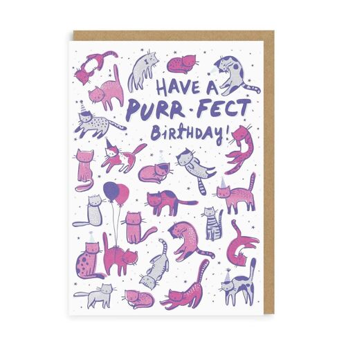 Purrfect Birthday Greeting Card (1162)