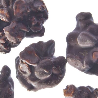 Granel: Roca de cacahuetes recubierta de chocolate negro - Cubo de 2KG