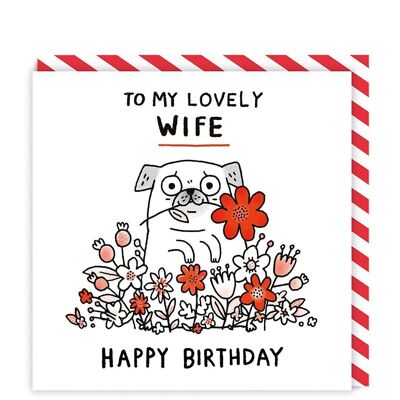 Gemma Correll Lovely Wife Pug Greeting Card (7184)