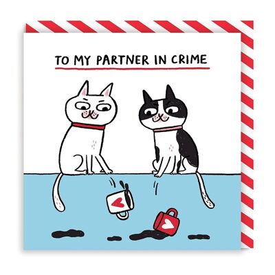 Carte de vœux partenaire dans le crime (7195)