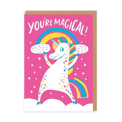 Eres un unicornio mágico: tarjeta de felicitación (7373)
