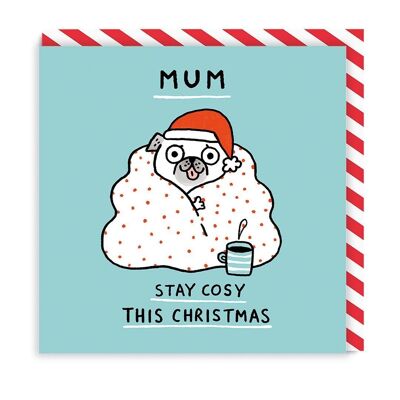 Quadratische Weihnachtskarte „Mum Stay Cozy“ (6795)