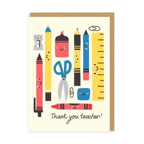Thank You Teacher Stationery Greeting Card (6722)