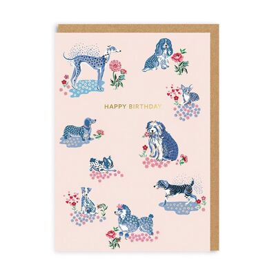 Cath Kidston Happy Birthday Puppy Fields Greeting Card (6442)