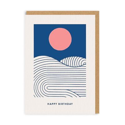 Carte d'anniversaire Soleil et Mer (6674)