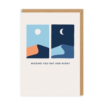Miss You Day and Night Greeting Card (6673)