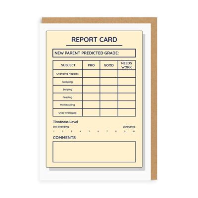 Grußkarte „New Parent Report Card“ (6642)