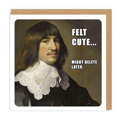 Classic Art Meme Felt Cute Square Greeting Card (6654)