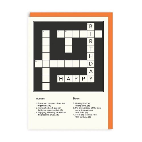 Happy Birthday Crossword Greeting Card (6647)