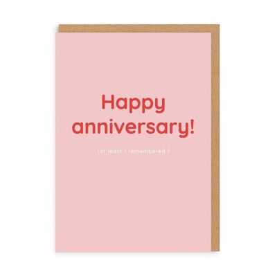 Karte „Happy Anniversary (At Least I Remembered)“ (5504)