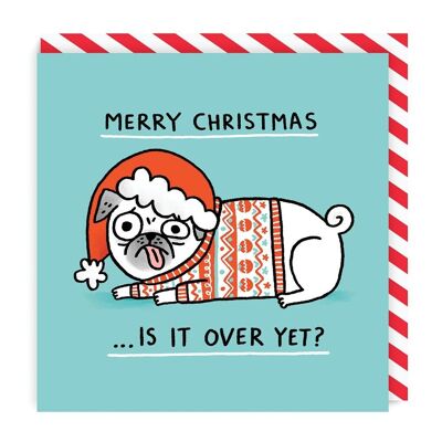 Frohe Weihnachten, ist es schon vorbei? Quadratische Grußkarte (5655)
