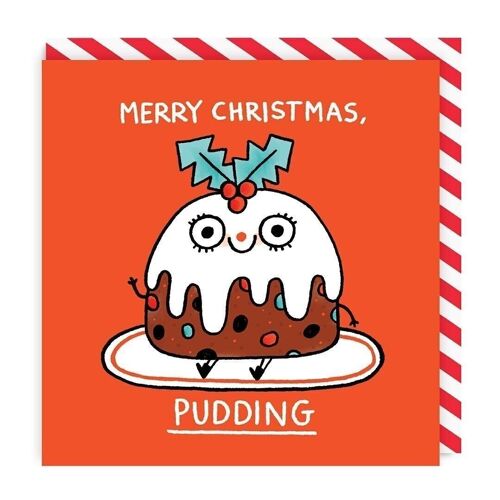 Merry Christmas Pudding Square