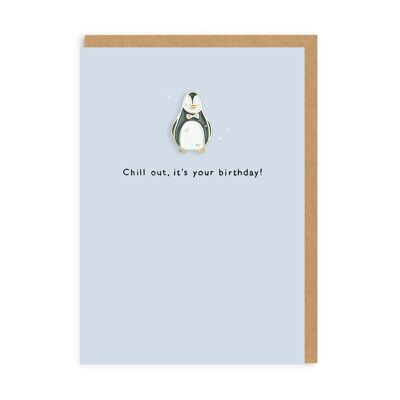 Penguin Enamel Pin Greeting Card (4071)