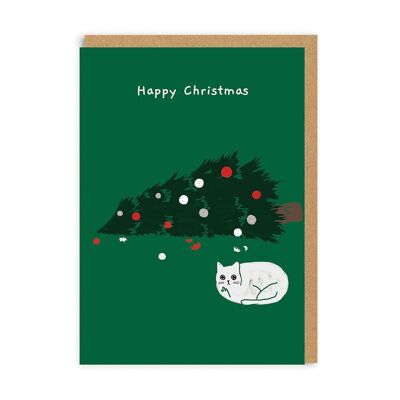 Gefallener Weihnachtsbaum-Grußkarte (5601)