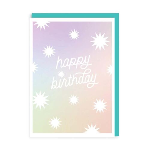 Happy Birthday Star Burst Greeting Card (5812)