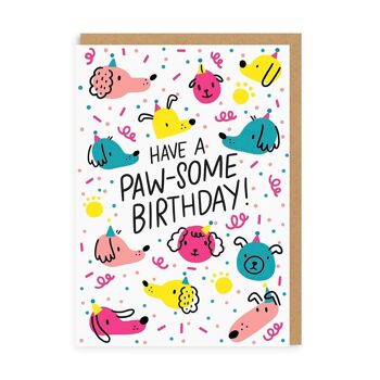 Carte de vœux d'anniversaire Pawsome (5749)