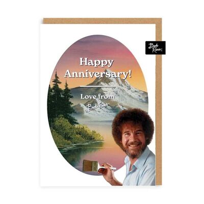 Biglietto per l'anniversario della montagna del fiume Bob Ross (5829)